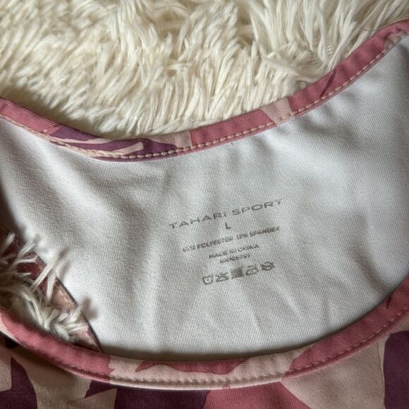 Tahari Sport Pink & Purple Sports Bra Workout Lounge Large - Picture 2 of 3